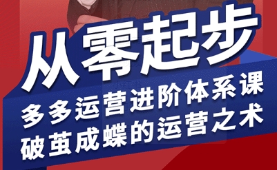 拼多多运营进阶系统课，从零起步，多多运营进阶体系课，破茧成蝶的运营之术(更新9月)-云创网