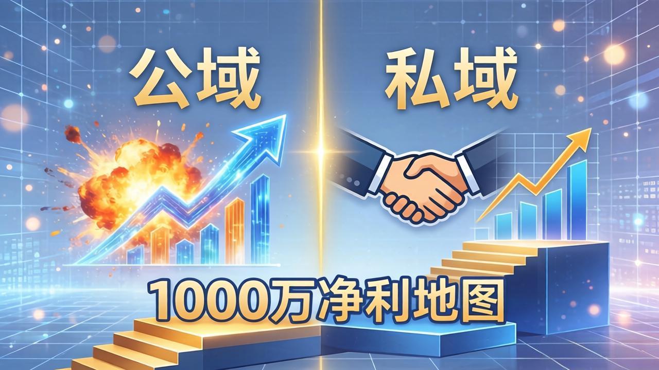 公域玩命出爆款，私域悄悄做成交：这套AI内训课，2026给你打通1000万净利的地图-云创网