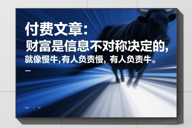 付费文章：财富是信息不对称决定的，就像慢牛，有人负责慢，有人负责牛-云创网