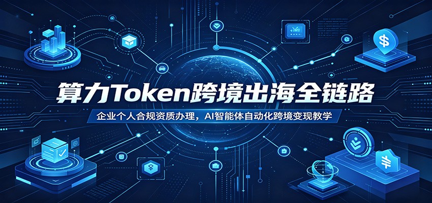 算力Token跨境出海全链路：企业个人合规资质办理，AI智能体自动化跨境变现教学-云创网