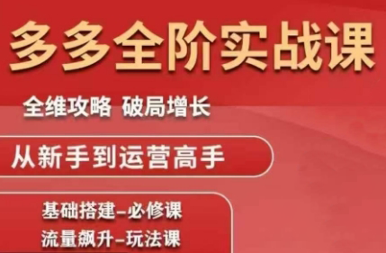 大炮·拼多多全阶实战课程(更新10月)-云创网