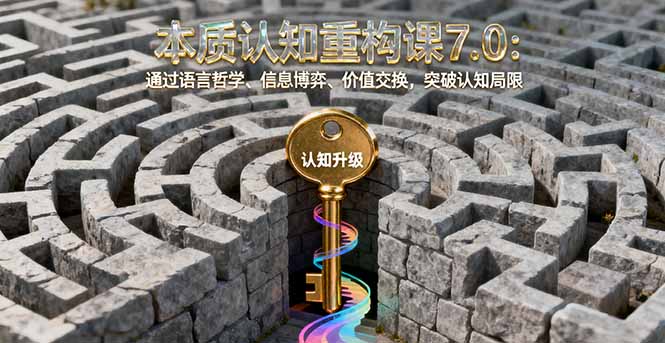 本质认知重构课7.0：通过语言哲学、信息博弈、价值交换，突破认知局限-云创网