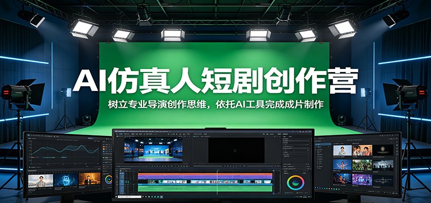 AI仿真人短剧创作营：树立专业导演创作思维，依托AI工具完成成片制作-云创网