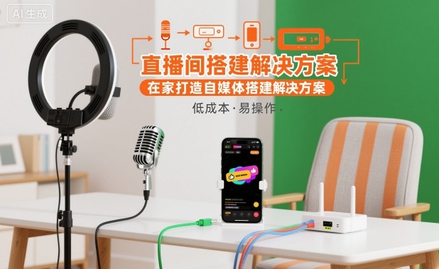 直播间搭建解决方案，在家打造自媒体搭建解决方案-云创网