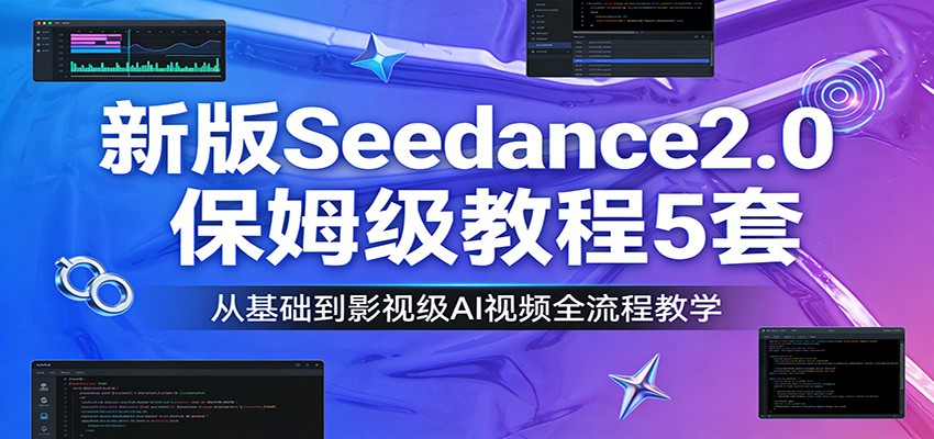 新版Seedance2.0保姆级教程5套：从基础到影视级AI视频全流程教学-云创网