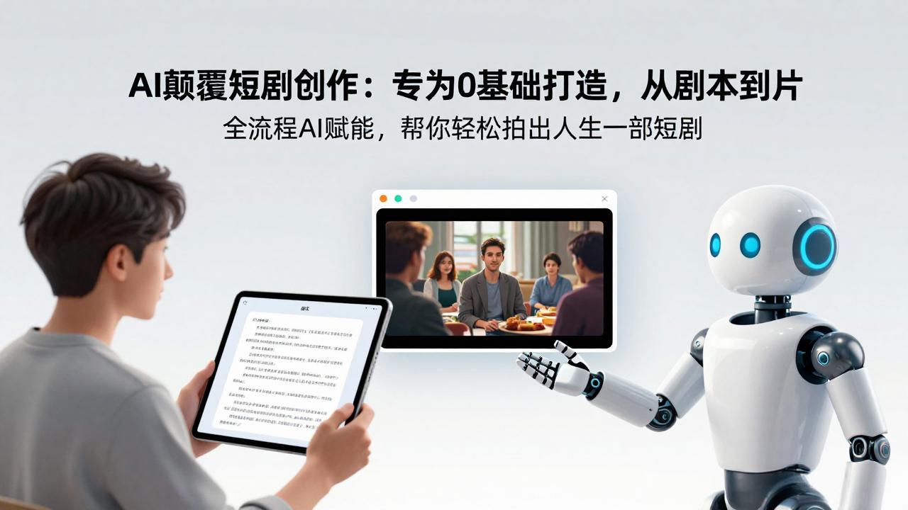 AI颠覆短剧创作：专为0基础打造，从剧本到成片全流程AI赋能，帮你轻松拍出人生第一部短剧-云创网