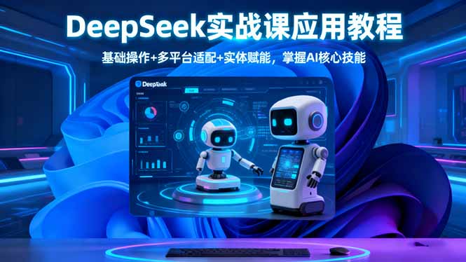 DeepSeek实战课应用教程、基础操作+多平台适配+实体赋能，掌握AI核心技能-云创网