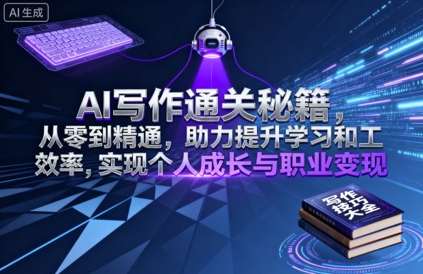 AI写作通关秘籍，从零到精通，助力提升学习和工作效率，实现个人成长与职业变现-云创网