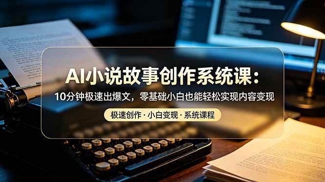（19053期）AI小说故事创作系统课：10分钟极速出爆文，零基础小白也能轻松实现内容变现-云创网