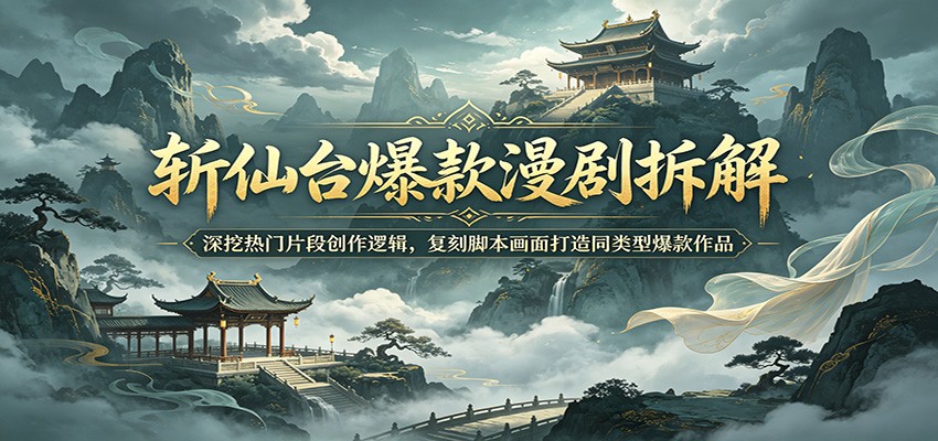 斩仙台爆款漫剧拆解：深挖热门片段创作逻辑，复刻脚本画面打造同类型爆款作品-云创网
