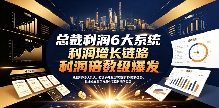 总裁利润6大系统，打通从开源到节流的利润增长链路，让企业在复杂市场中实现利润倍数级爆发-云创网