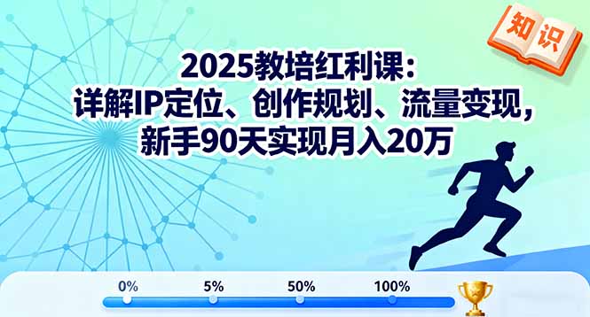 2025教培红利课：详解IP定位、创作规划、流量变现，新手90天实现月入20万-云创网