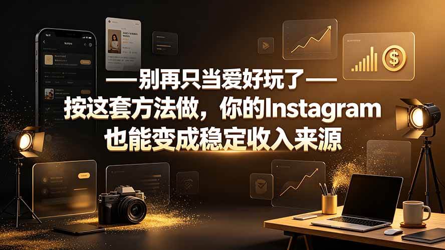 （19591期）别再只当爱好玩了——按这套方法做，你的Instagram也能变成稳定收入来源-云创网