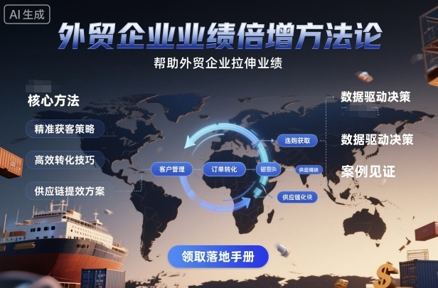 外贸企业业绩倍增方法论，帮助外贸企业拉伸业绩-云创网