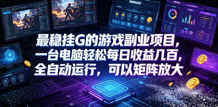 低成本网游挂机项目，单号保底日入100左右，可矩阵放大！合法合规！-云创网