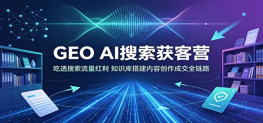 GEO AI搜索获客营：吃透搜索流量红利，知识库搭建内容创作成交全链路-云创网