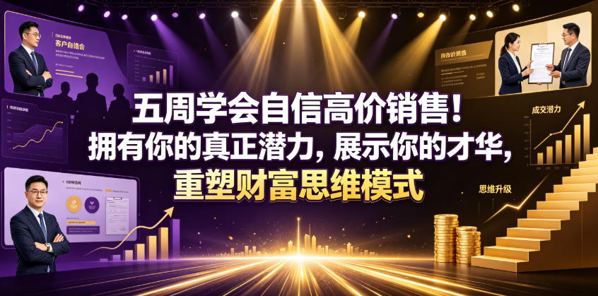 五周学会自信高价销售！拥有你的真正潜力，展示你的才华，重塑财富思维模式【原创双语字幕】-云创网