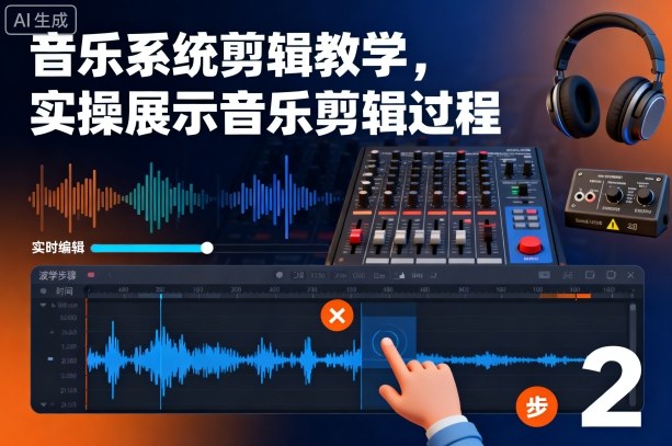 音乐系统剪辑教学，实操展示音乐剪辑过程-云创网