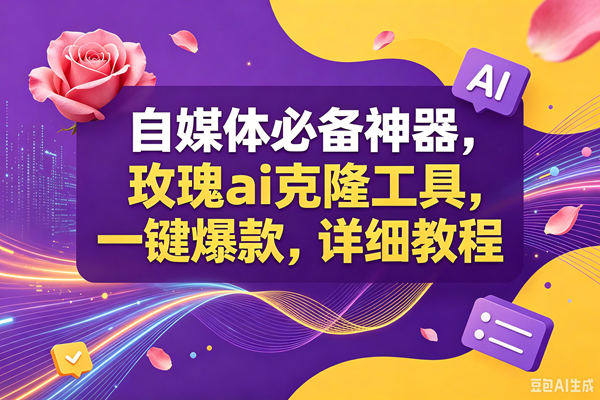 （18977期）玫瑰ai克隆工具，一键爆款ai神器，自媒体的必备工具，50多个功能，详细教程-云创网