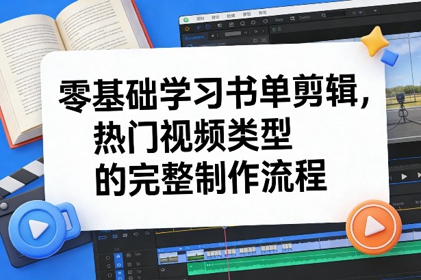 零基础学习书单剪辑，热门视频类型的完整制作流程(更新2026)-云创网