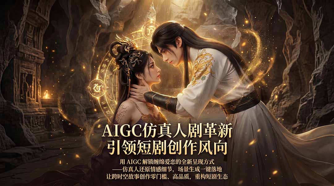 AIGC 仿真人短剧创作革新，解锁仙侠爱恋全新呈现，一键出高质场景，零门槛打造爆款剧集-云创网