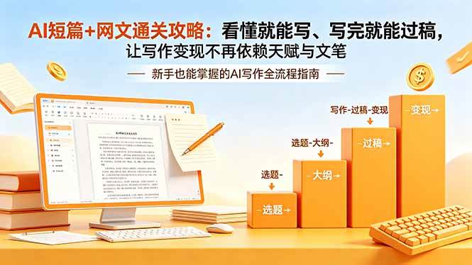 （19655期）AI短篇+网文通关攻略-更新：看懂就能写、写完就能过稿，让写作变现不再依赖天赋与文笔-云创网