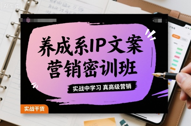 养成系IP文案营销密训班，实战中学习真高级营销-云创网