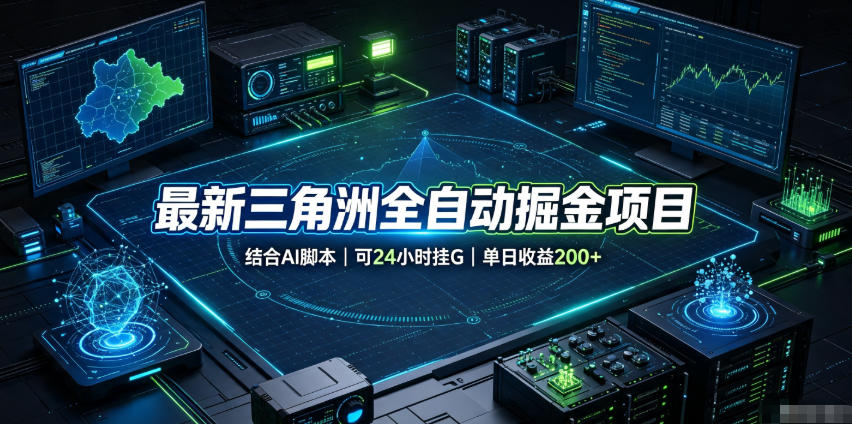最新三角洲全自动掘金项目，结合AI脚本，可24小时挂G，单日收益200+【揭秘】-云创网