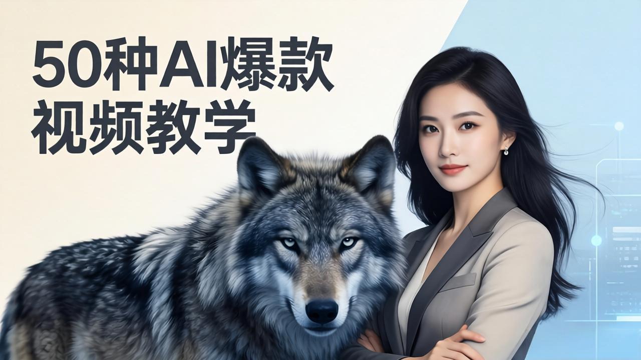 50种AI爆款视频教学：影视级古诗词+治愈萌宠+山海经蛟龙，高阶宝典商业落地-云创网