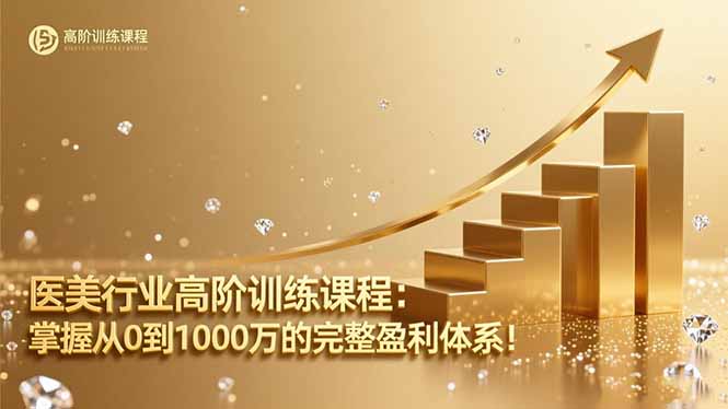 医美行业高阶训练课程：掌握从0到1000万的完整盈利体系！-云创网