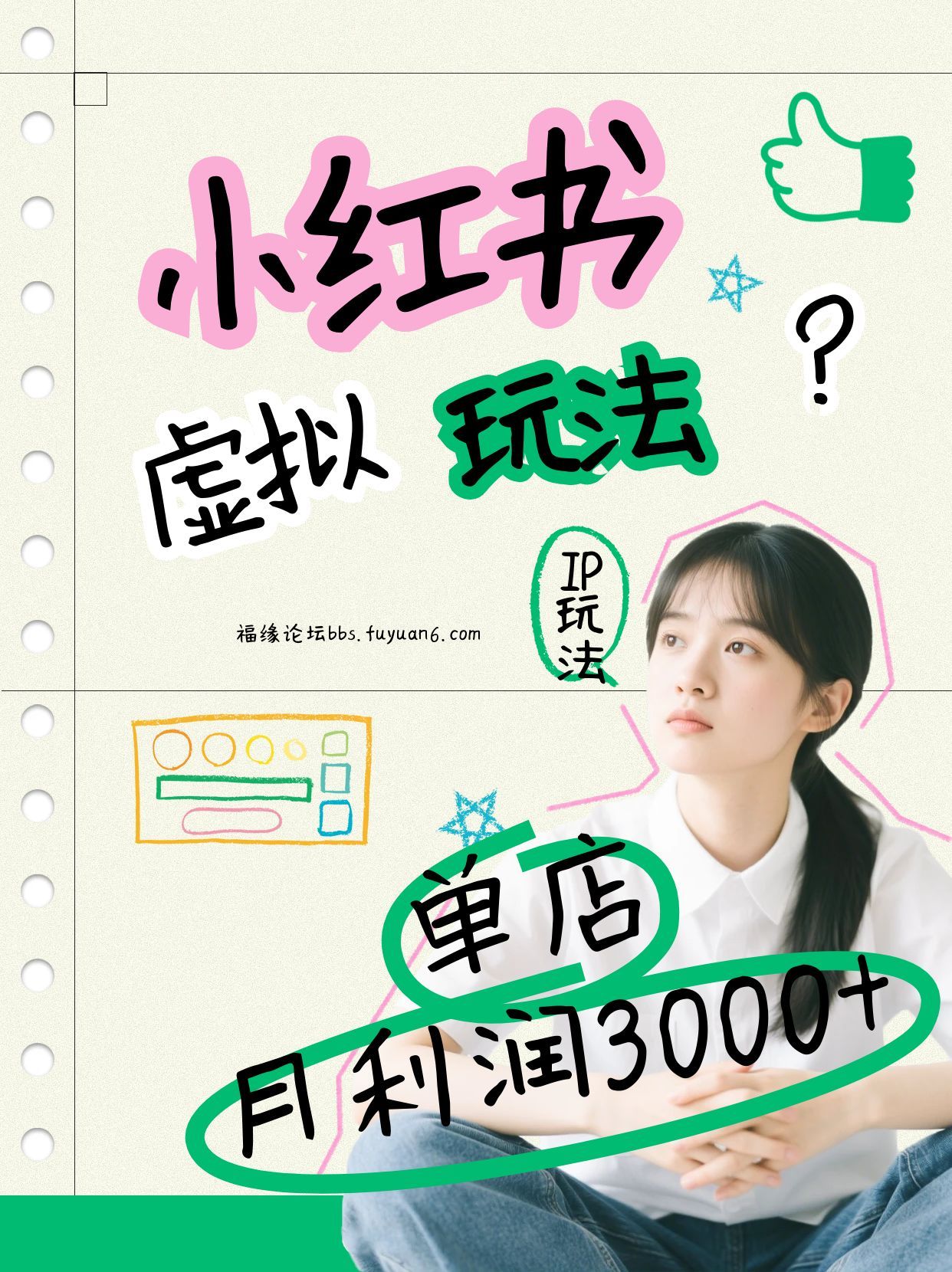 小红书虚拟玩法(铺货流和单品玩法)，单店月利润3000+，IP打法+原创商品(0违规)-云创网