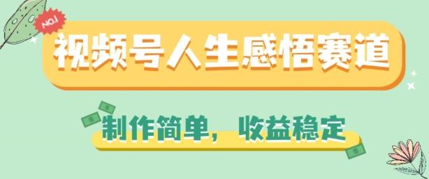 视频号人生感悟赛道，制作简单，收益稳定【揭秘】-云创网