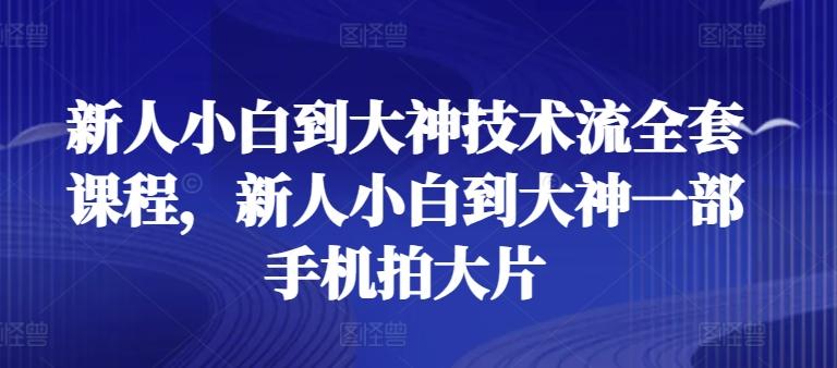 新人小白到大神技术流全套课程，新人小白到大神一部手机拍大片-云创网