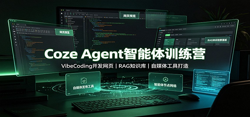 Coze Agent智能体训练营：VibeCoding开发网页，RAG知识库，自媒体工具打造-云创网