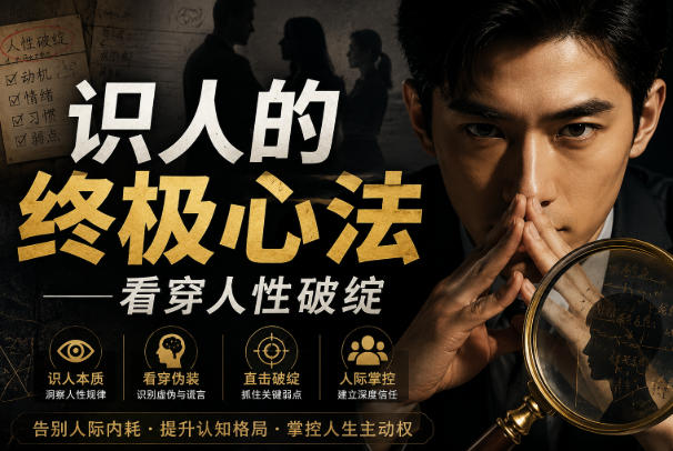 付费文章：识人的终极心法——看穿人性破绽-云创网