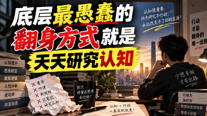 付费文章：底层最愚蠢的翻身方式就是天天研究认知-云创网
