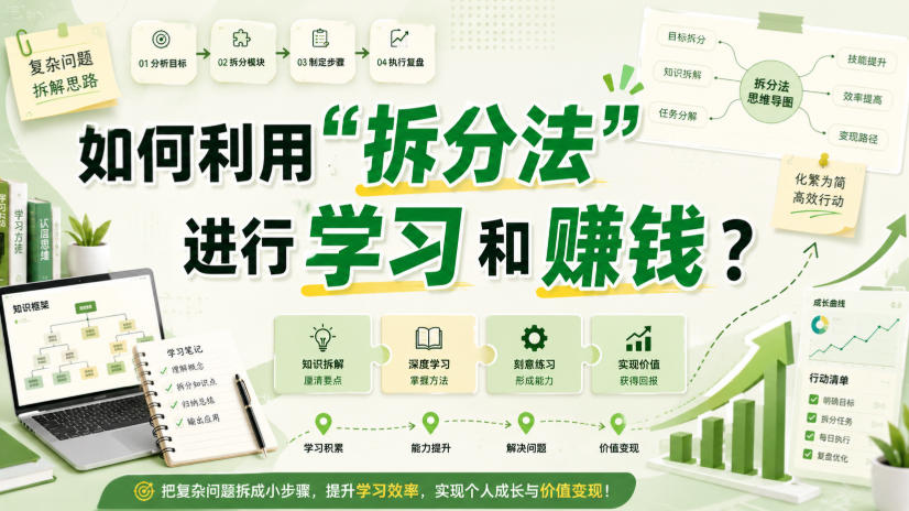 付费文章：如何利用“拆分法”进行学习和賺钱？-云创网