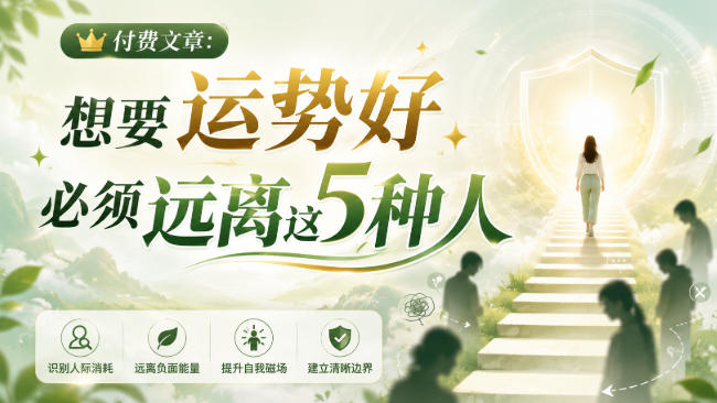 付费文章：想要运势好，必须远离这5种人-云创网