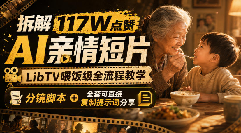 拆解117W点赞AI亲情短片，LibTV喂饭级全流程教学，分镜脚本+全套可直接复制提示词分享-云创网