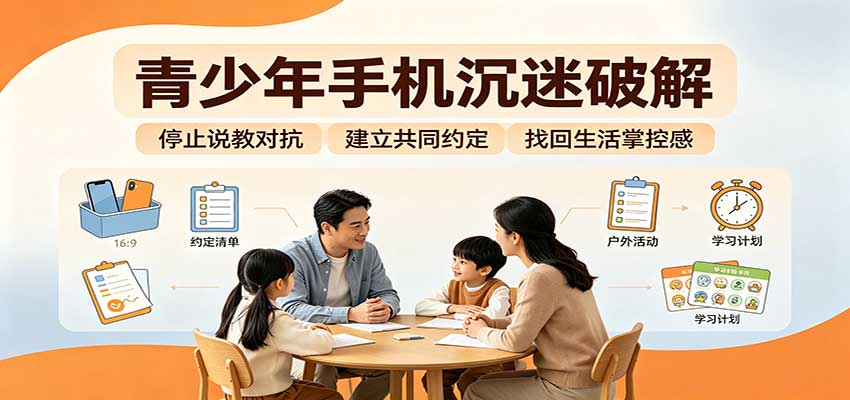 青少年手机沉迷破解：跳出管控说教思维，六步法引导孩子夺回注意力掌控权-云创网