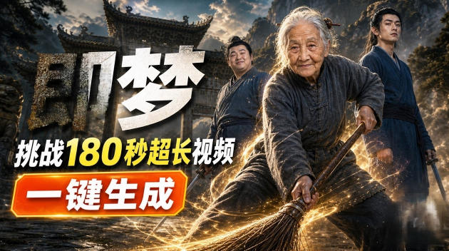 即梦挑战180秒超长视频！一键生成3分钟电影？完整制作流程详细分享！-云创网