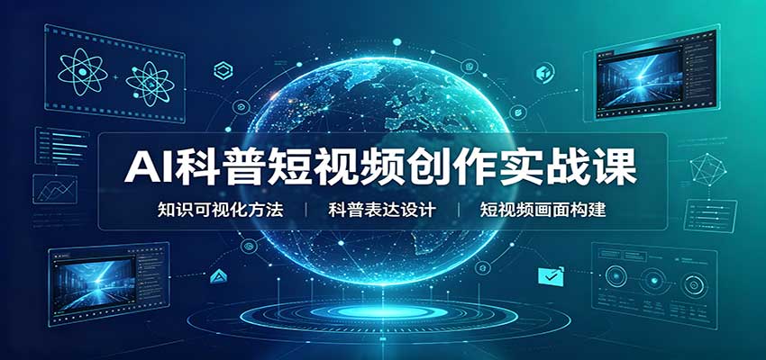 AI科普短视频创作实战课：配套要点文档，文案与视频提示词模板教学-云创网