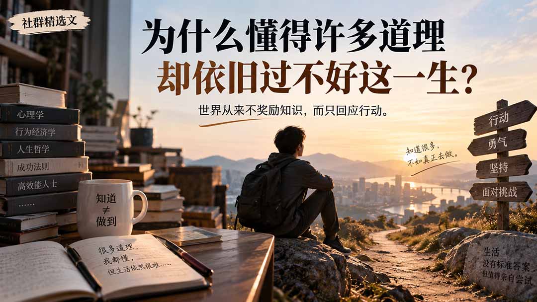 社群精选文：为什么懂得许多道理却依旧过不好这一生？-云创网