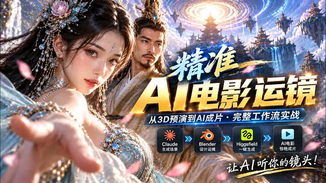 AI视频终于能精准运镜了！Claude + Blender + Higgsfield 免费插件实测-云创网