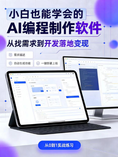 手把手教会你ai编程制作软件到变现全路径，零基础小白轻松上手，从找需求到开发落地变现【揭秘】-云创网