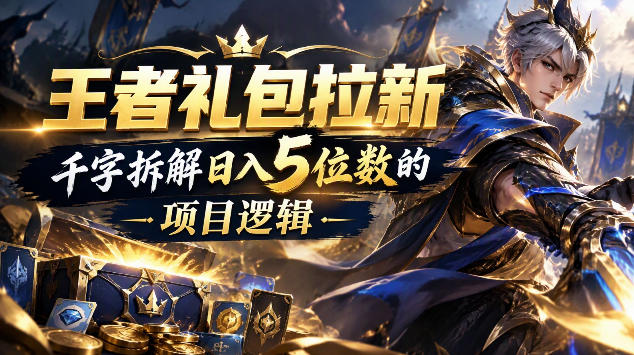 王者游戏礼包拉新_千字拆解日入5位数的项目逻辑-云创网