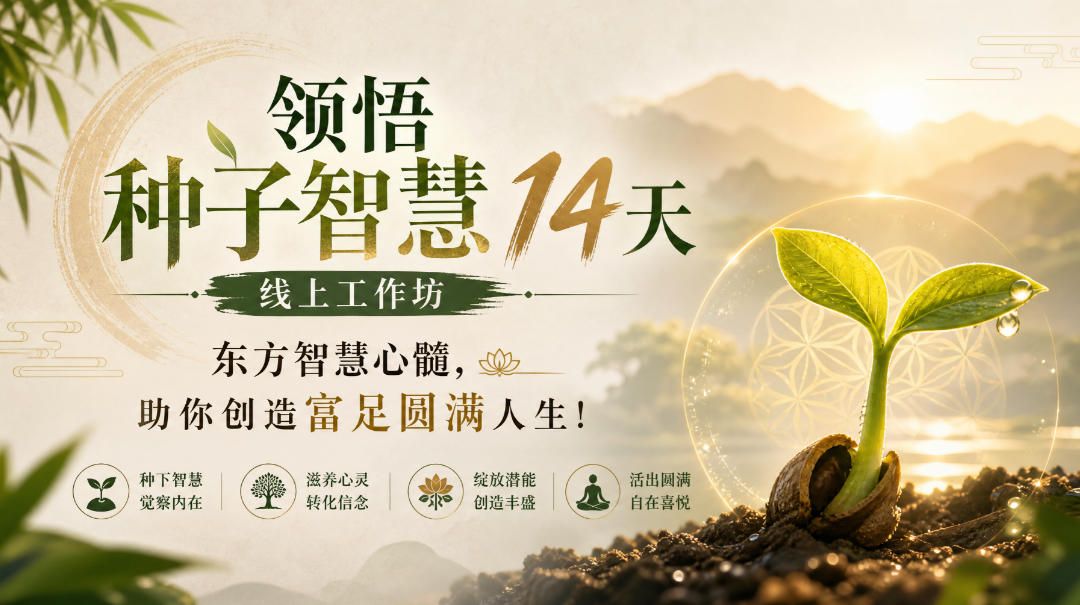 鹿大米领悟种子智慧14天线上工作坊，东方智慧心髓，助你创造富足圆满人生！-云创网