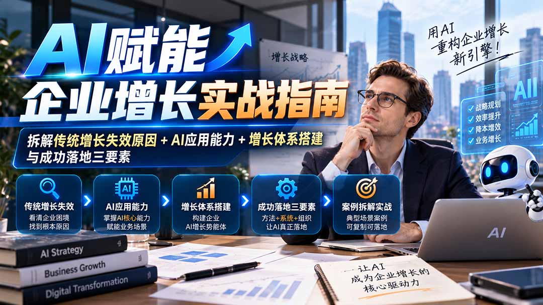 【无水印】AI赋能企业增长实战指南：拆解传统增长失效原因+AI应用能力+增长体系搭建与成功落地三要素-云创网