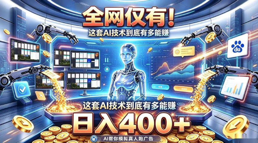 全网仅有！这套AI技术到底有多能賺，日入400+，无需人工干预，实现真正被动变现【揭秘】-云创网