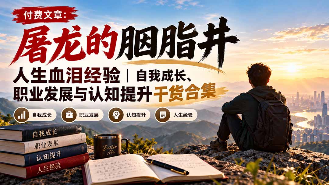 付费文章：屠龙的胭脂井人生血泪经验｜自我成长、职业发展与认知提升干货合集-云创网